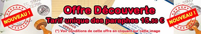 Offre découverte Paraphes